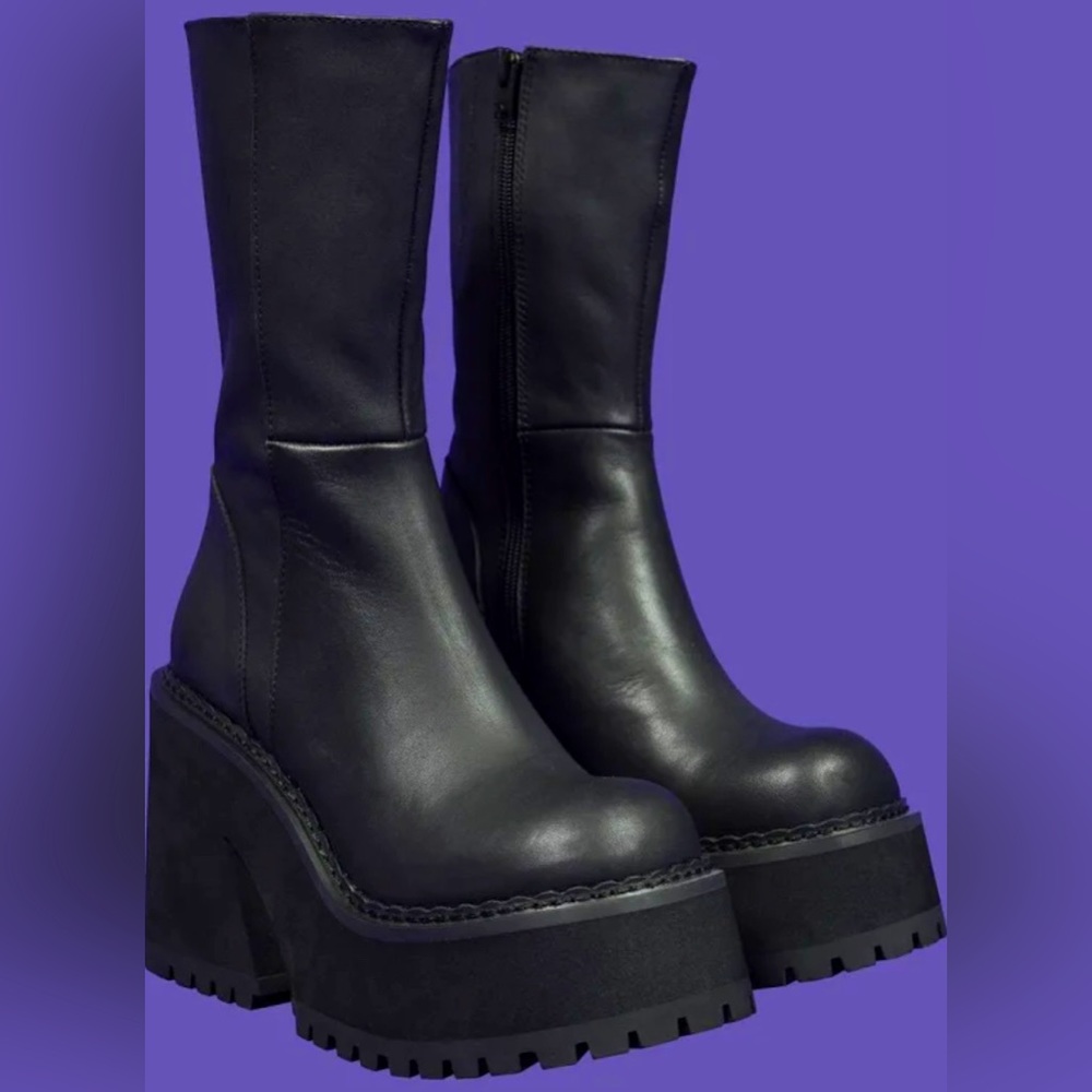 UNIF Leather Parker Boots